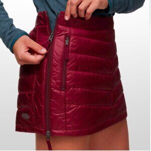 NWT Skhoop Mini Down Ruby Red Quilted Skirt Size Large